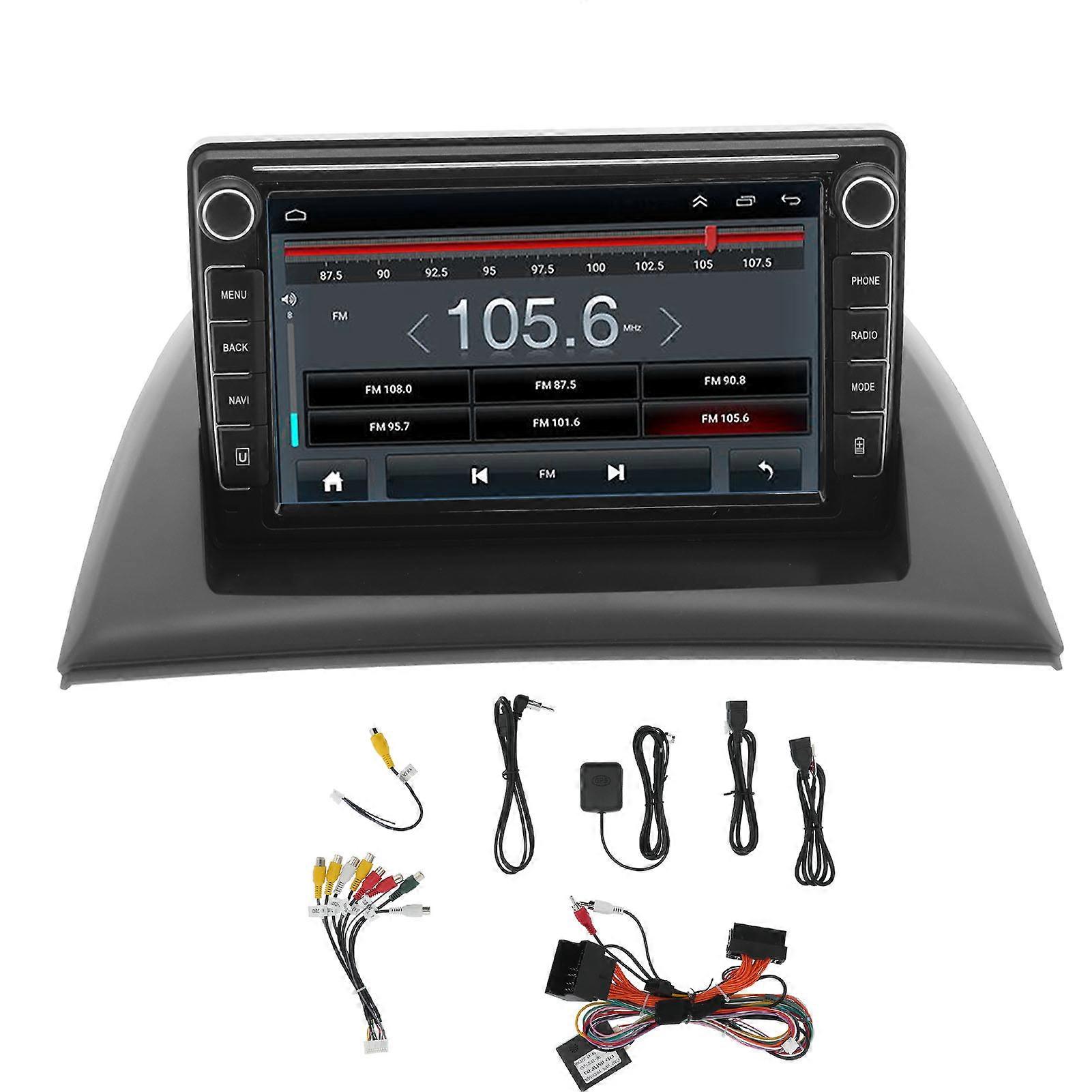 Android MP5 Player Car GPS Navigation System Touchscreen Display High Performance Multimedia Unit Complete Wiring Kit Suitable for BMW X