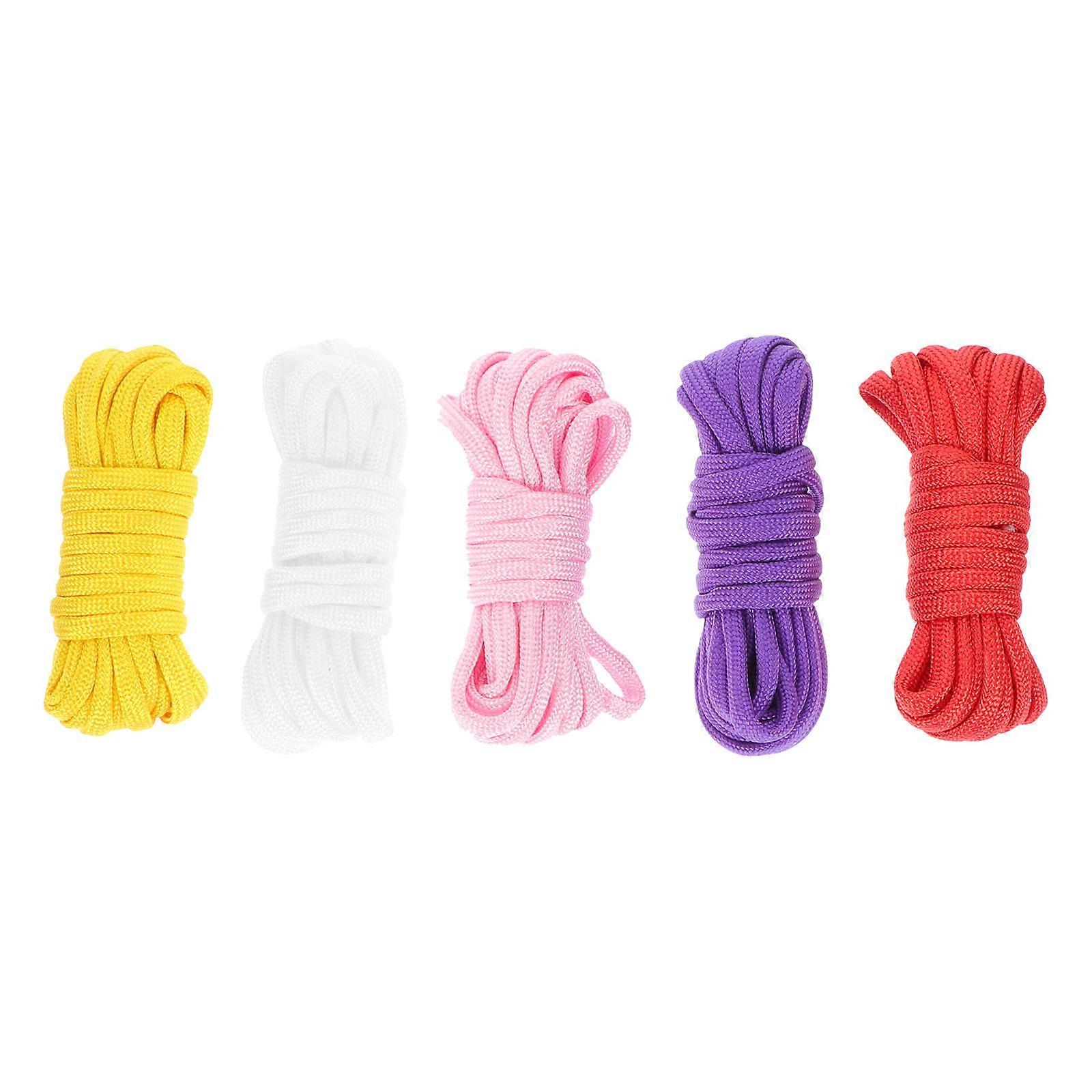 Heavy Duty Outdoor Tent Rope for Climbing with High Strength Polyester Material Assorted Color 5 Rolls