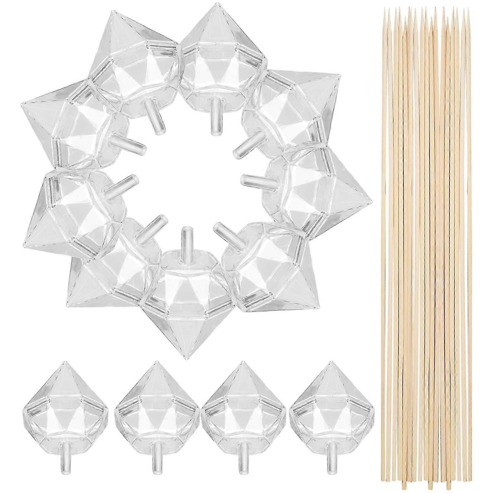 Transparent Lidded Cup for Storage Use Made of Durable and Wood Suitable for DIY Crafts