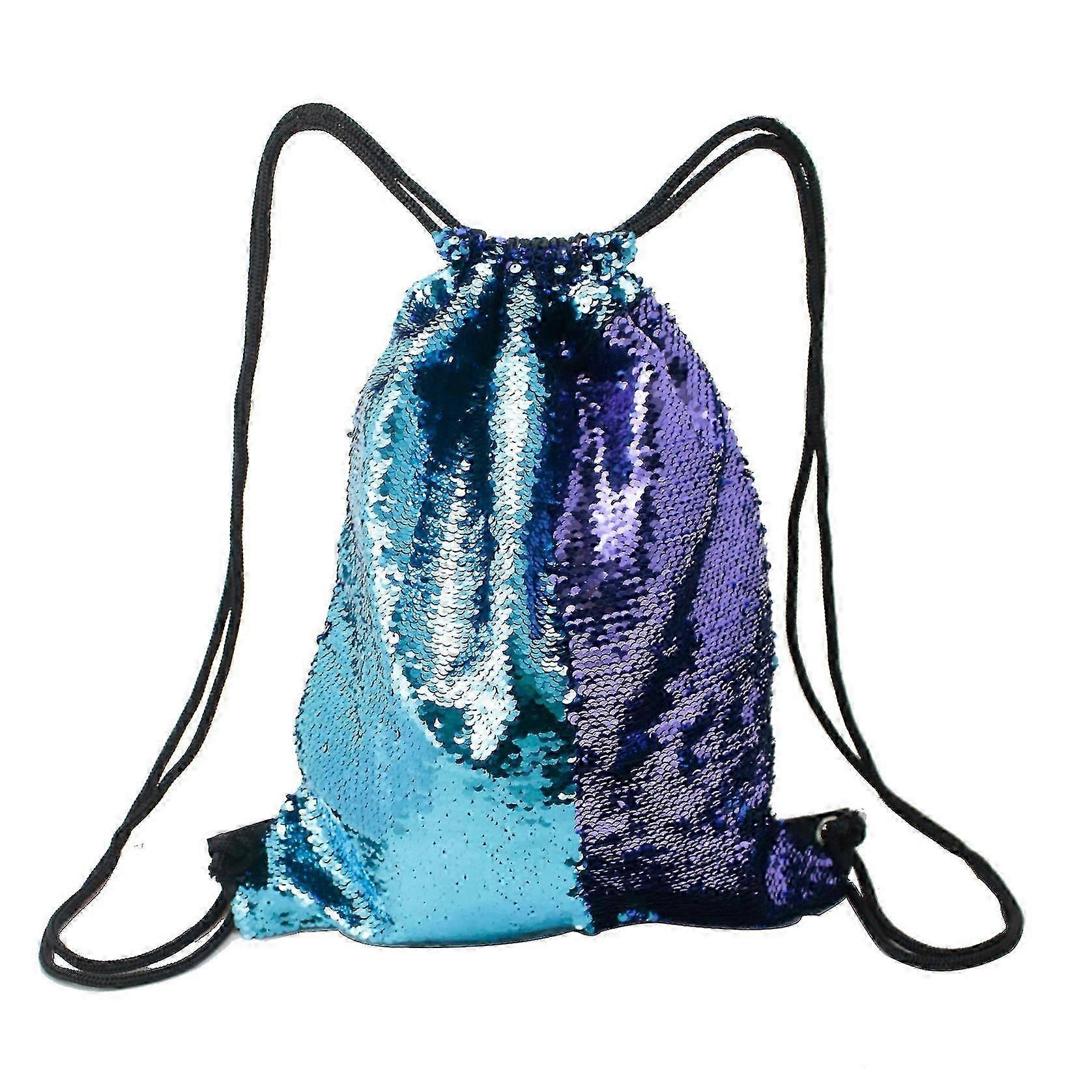 Gym Drawstring Bags For Kids Mermaid Sequin Design