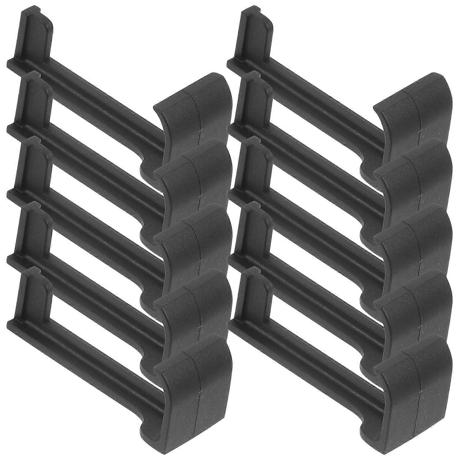 Black Plastic Solar Panel Buckets for Effective Mud Discharge Compatible with Various Sizes 10Pcs