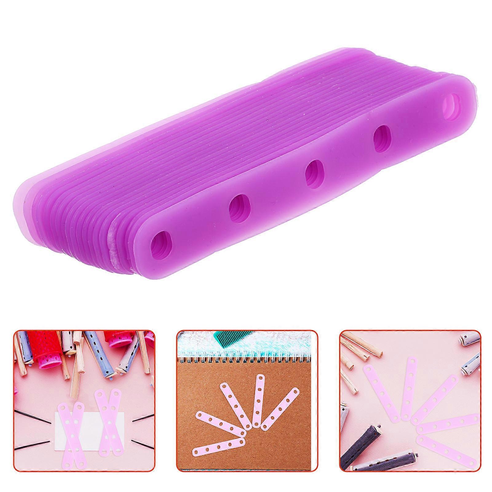 20pcs Heat Resistant Silicone Perm Rod Bands Elastic Replacement for Hair Curling Styling, Color Changing Bands for Professional Salon & Home Use