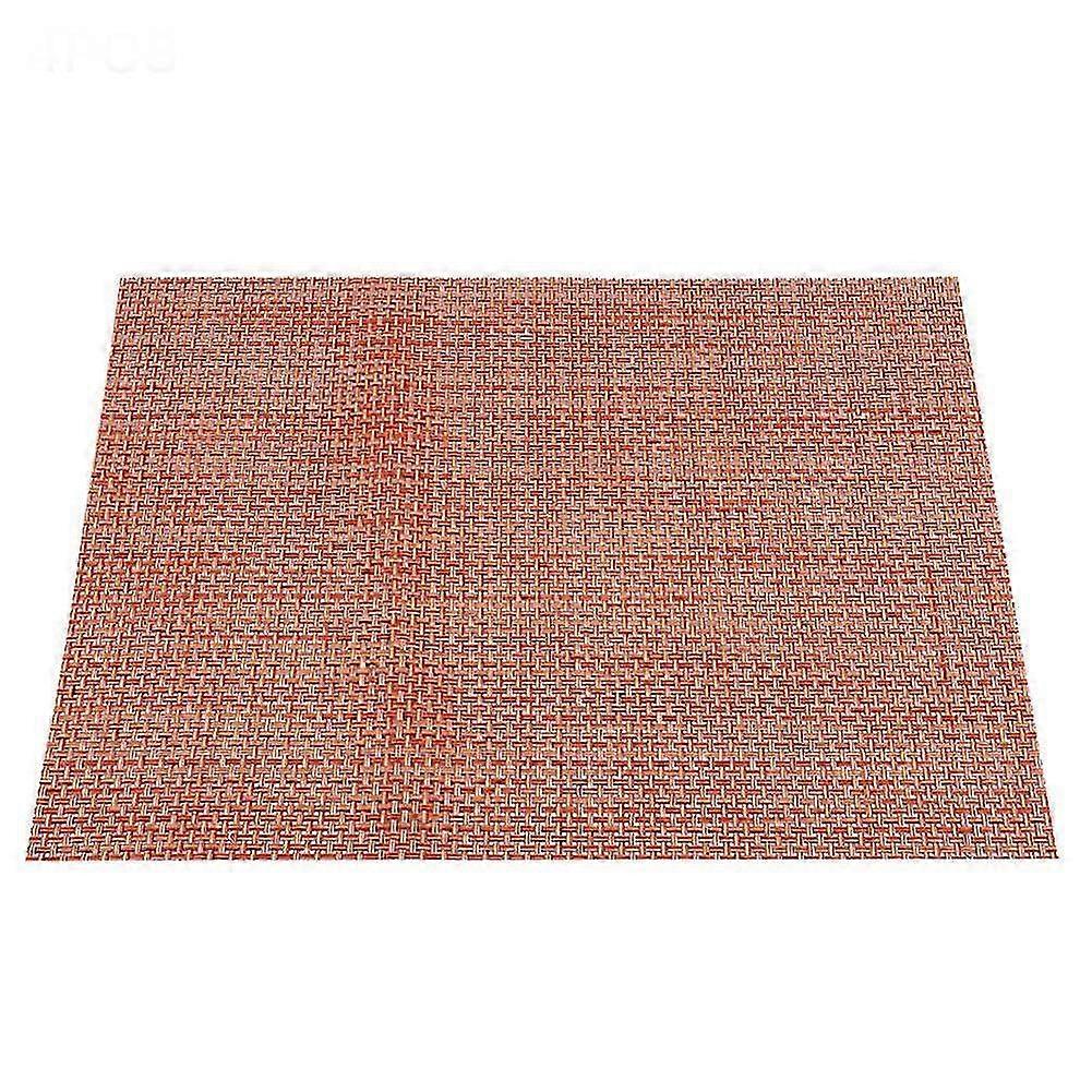 Rectangle PVC Table Mats for Dining - Stylish Orange Placemats for Kitchen Table Decoration & Dining Table Accessories