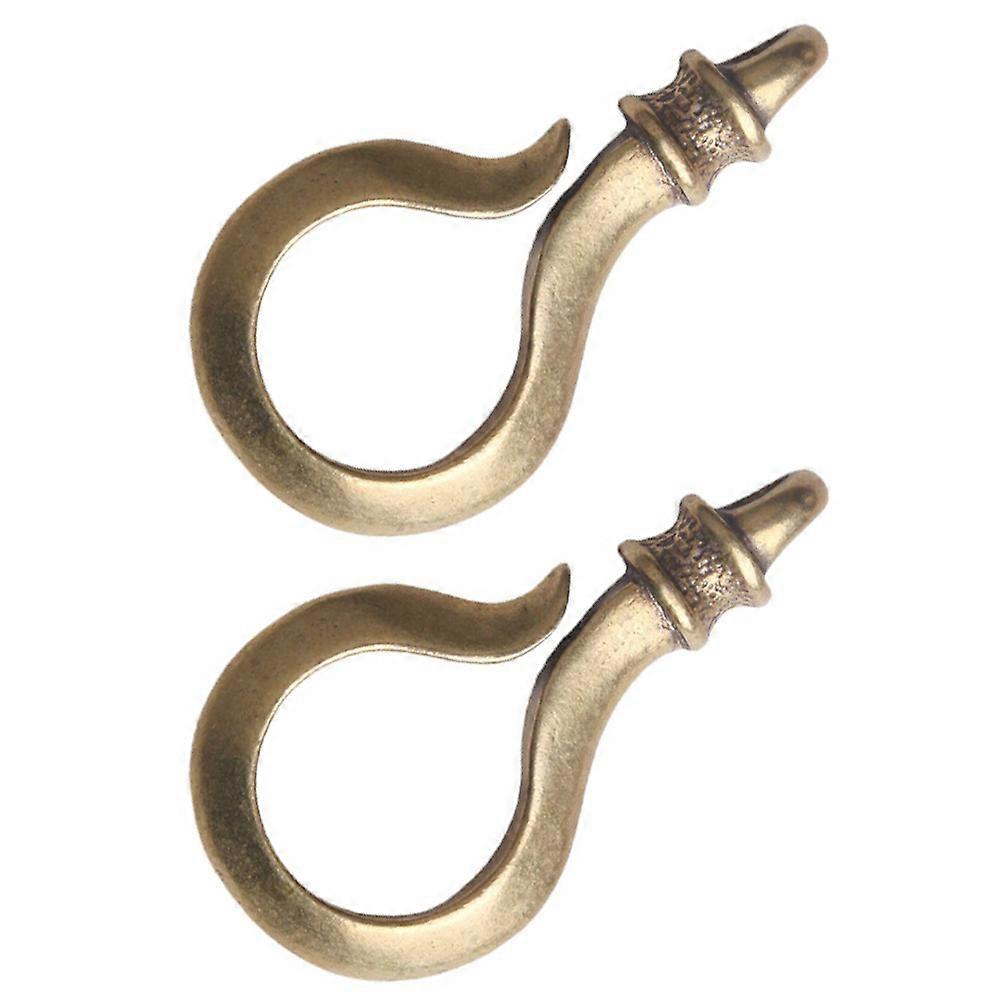 Unique Brass Keychains 2Pcs Durable Key Chain Ornament for Everyday Use and Outdoor Activities in Golden Color