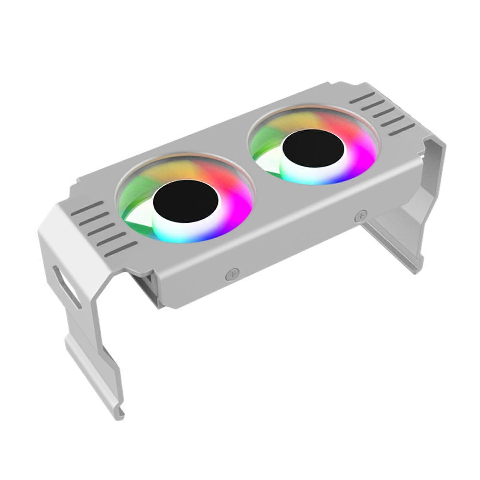Heat Sink Desktop Memory Cooler 5V 3PIN ARGB 4PIN PWM Cooling Fan With Bracket Easy Install For PC Gaming White