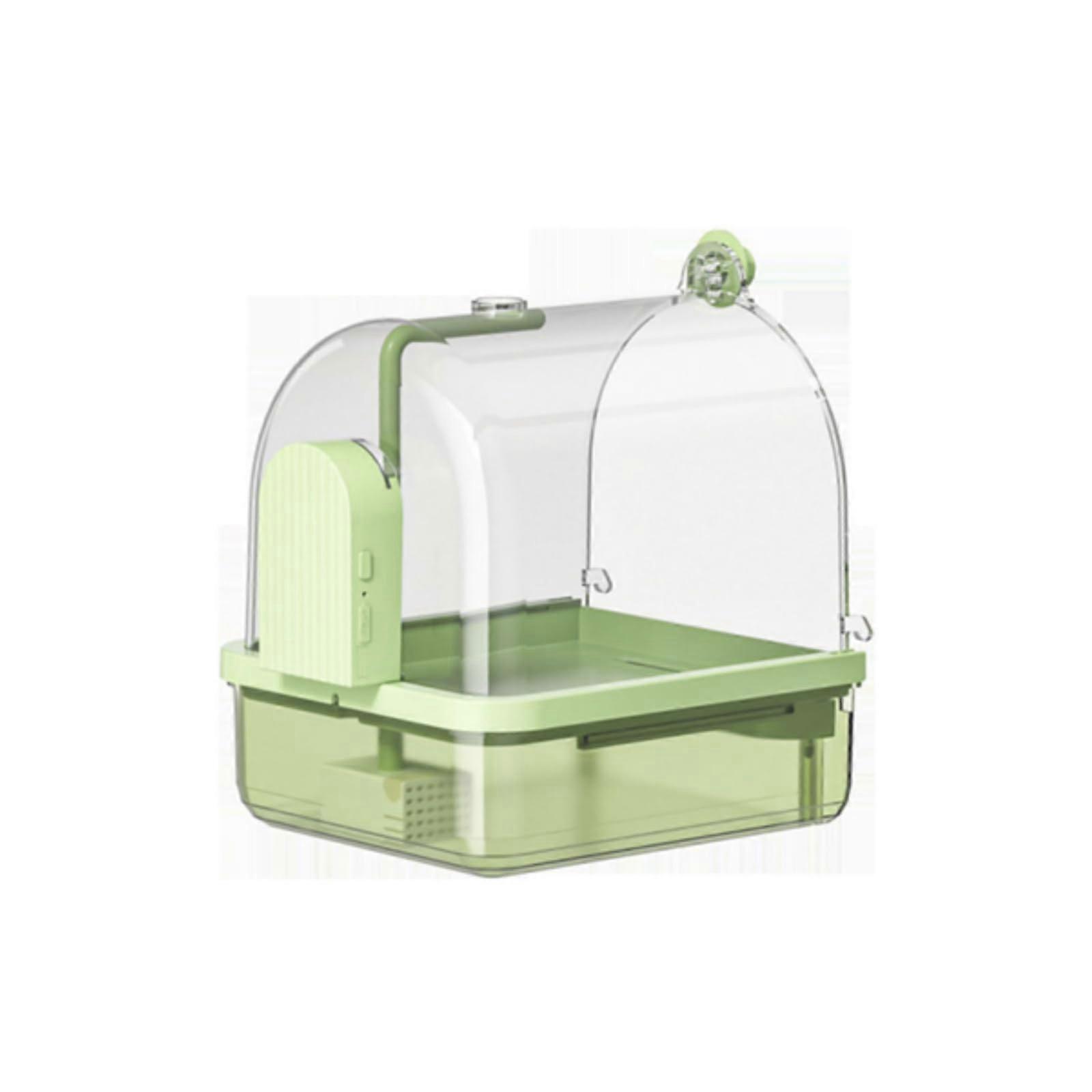 Automatic Bird Bath for Parrots Cockatoos – Wireless Sensing, 1000ML Tank, SelfCleaning (Green)