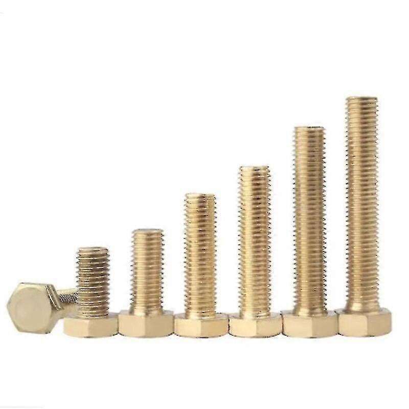 Brass Hexagon Bolt and Hex Bolt M4-M10, Metric Thread Brass Screw