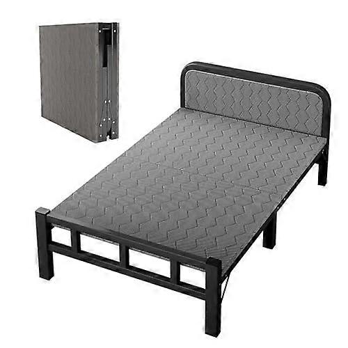 Folding Bed with Thickened Metal Frame and Soft Headrest, Ideal for Home, Office, and Outdoor Use, for Breaks or Guests 188.5x70x41cm