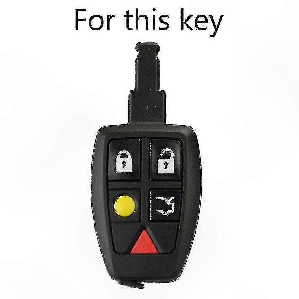 Remote Fob Shell and Sleeve for C30 C70 S40 V50 2004-2007 Silicone Cover Case Protector