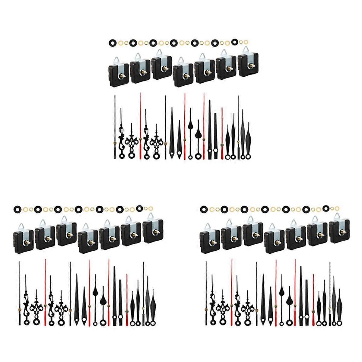 21 Sets Quartz Clock Movement Mechanism, Silent Short Shaft Clock Mechanisms with Hands, Wall Clock