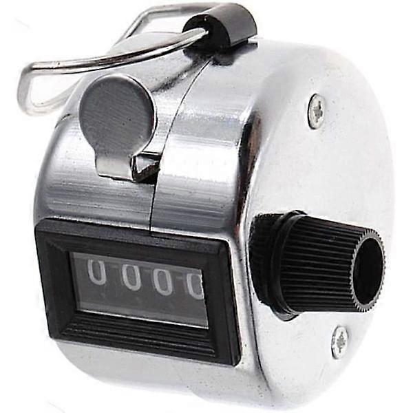 3-Piece Hand Tally Counter, 4-Digit Lap Tracker Manual Clicker Metal Mechanical Counting to 9999