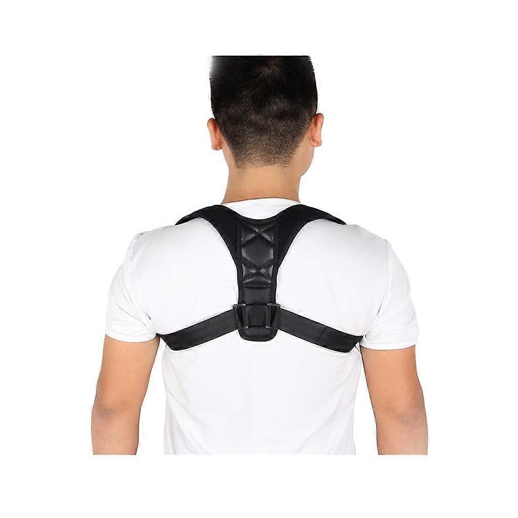 Posture Corrector Unisex For Men And Women SkinFriendly 8Shaped Design Oblique Shoulder Support Black Size S