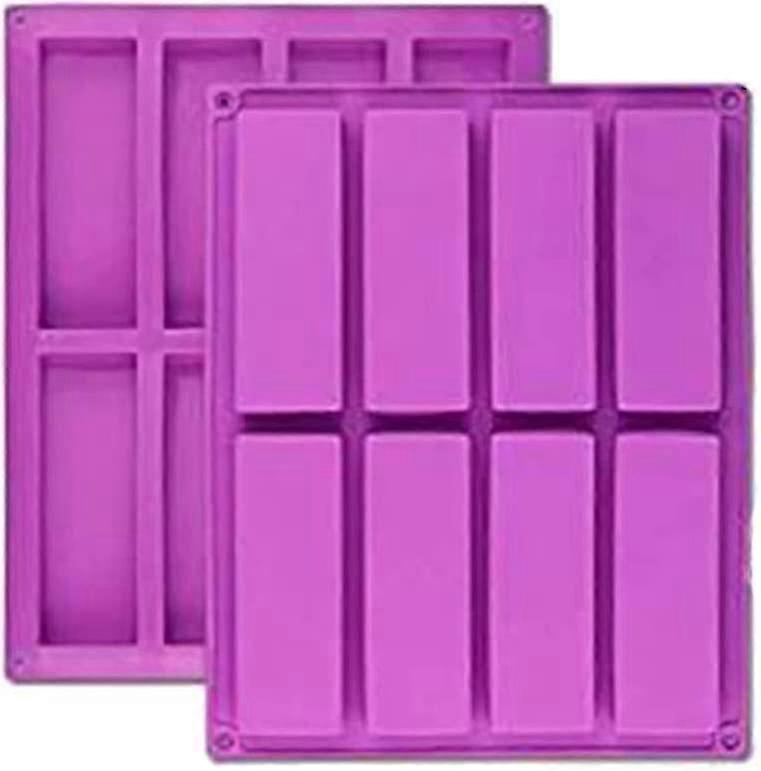Silicone energy bar mold, two-piece set with 8 slots, FDA certified and suitable for multiple temperatures