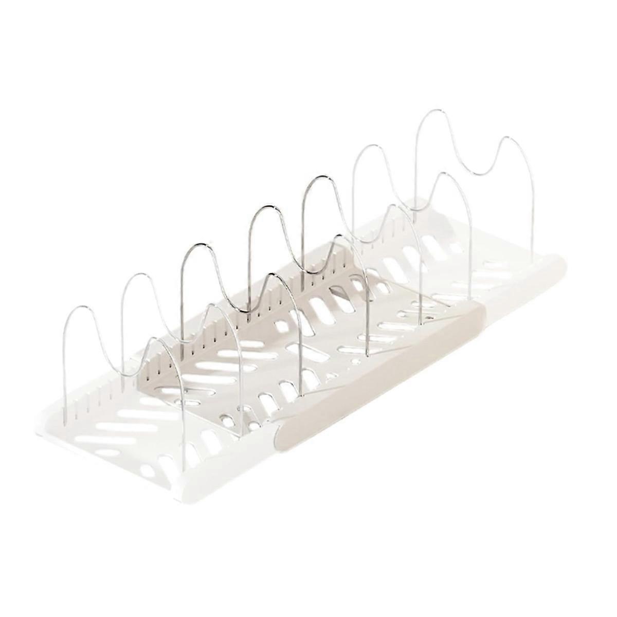 Pot Rack -Expandable Pan ,Pot Lid Holder with 7 Adjustable for Kitchen Cabinet Cookware Baking Frying Rack