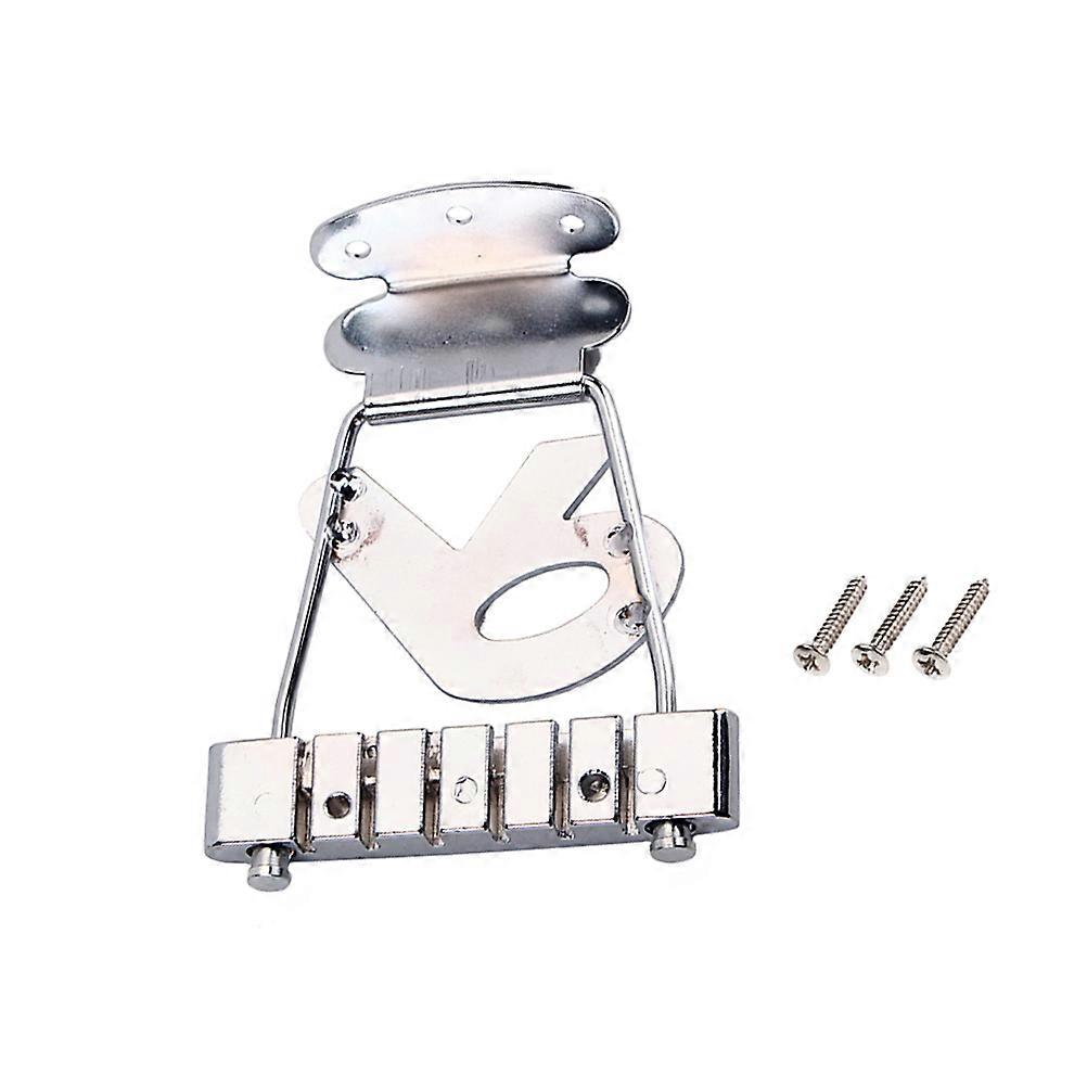Guitar Tailpiece Bridge Replacement R Shape for 6 String Guitar Silver