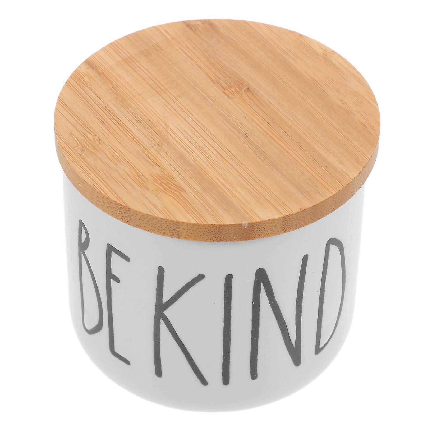 White Ceramic Tea Sealed Jar for Storage Use with Wide Mouth and Airtight Seal 7.5 Inches Tall