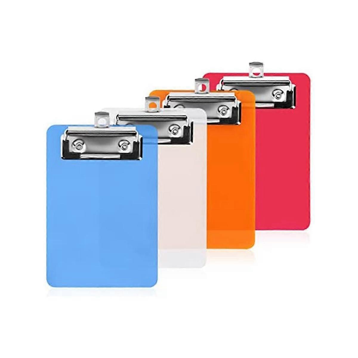4inch x 6inch Mini Clipboard, 4Pcs Small Clipboards, Clip Board Notepads Clipboard, Memo Size Pocke