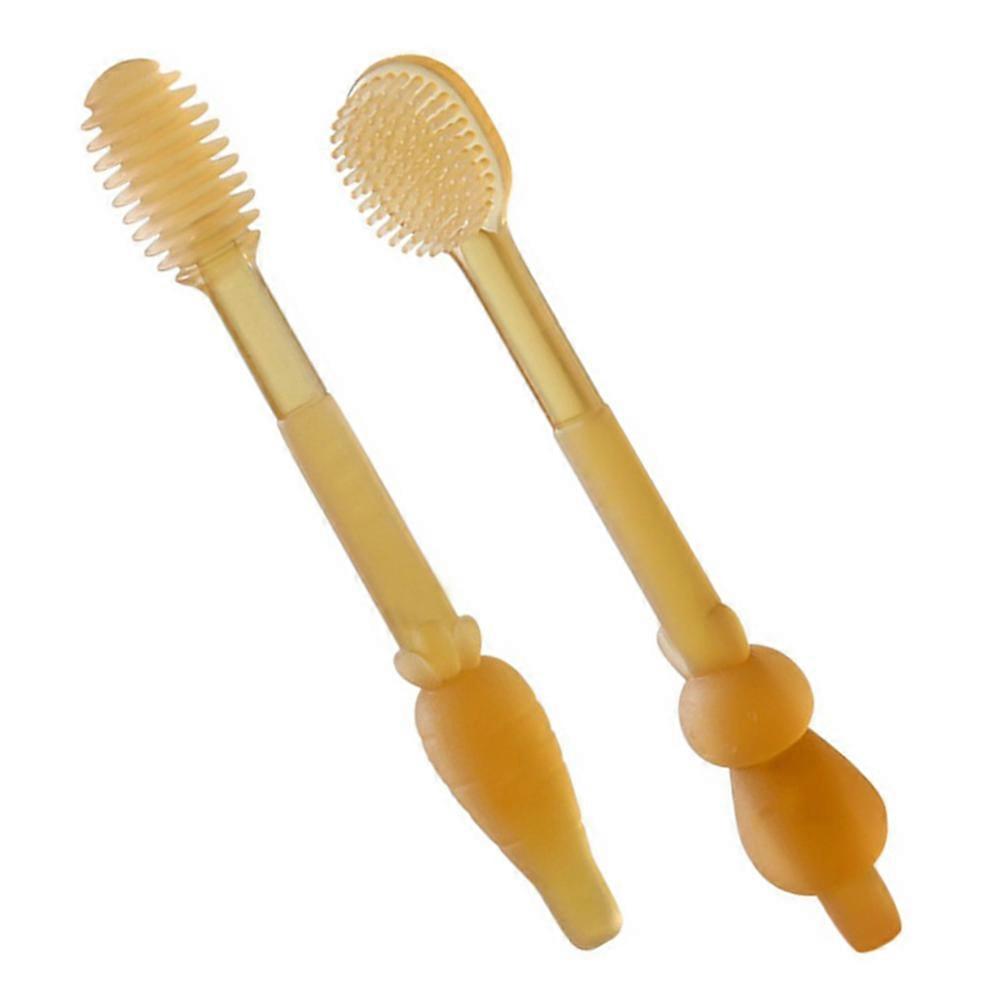 Infant Protector Toothbrushes Baby Toothbrushes for Tongue Cleaning 2Pcs