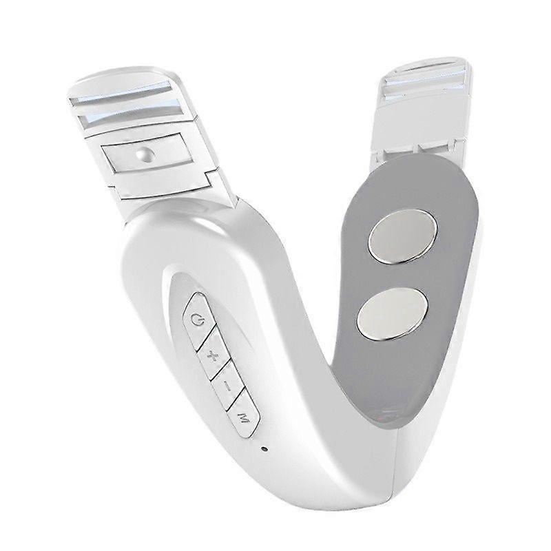 Smart Double Chin Eliminator, Face Sculpting Massager with 6 Modes & 12 Intensities, Portable Lift Tool(White)