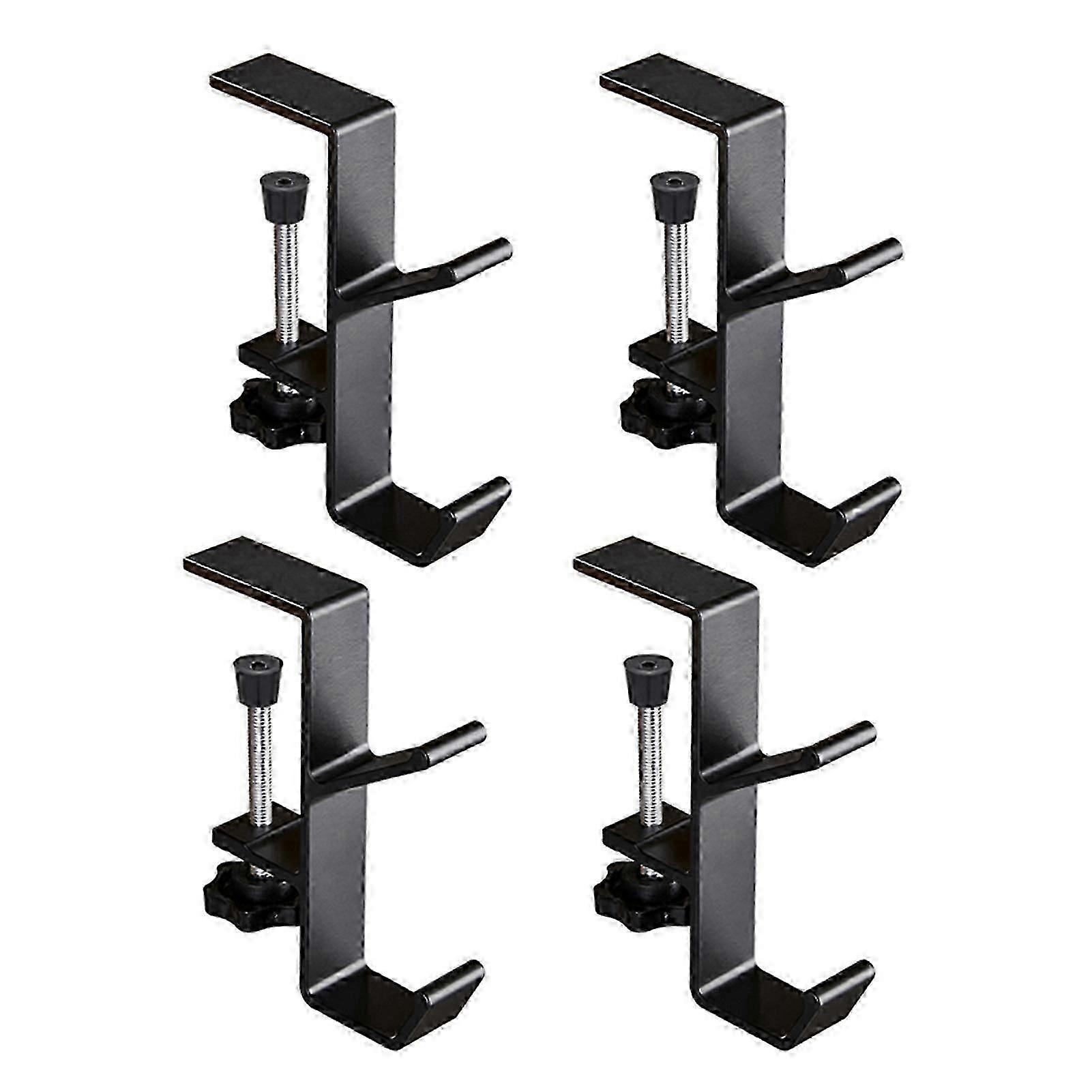 4pcs מהדק על וו השירות עבור תיקי יד תרמיל - מתחת לשולחן מחזיק מחזיק תיק קולב, מארגן שולחן לבית הספר ולמשרד