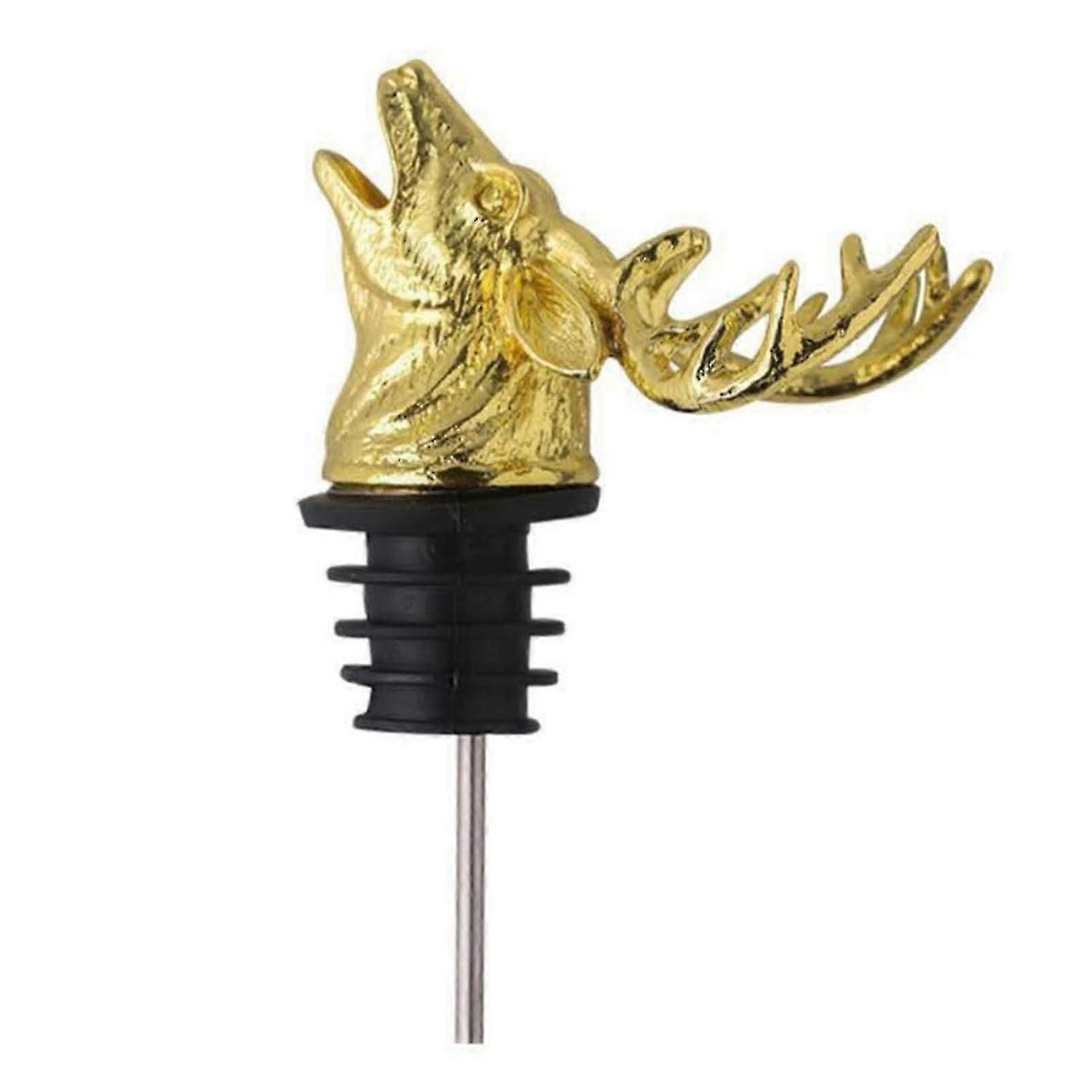 Wine Pourer Retro Deer Shape Zinc Alloy Wine Decanter Pour Spout Supplies for