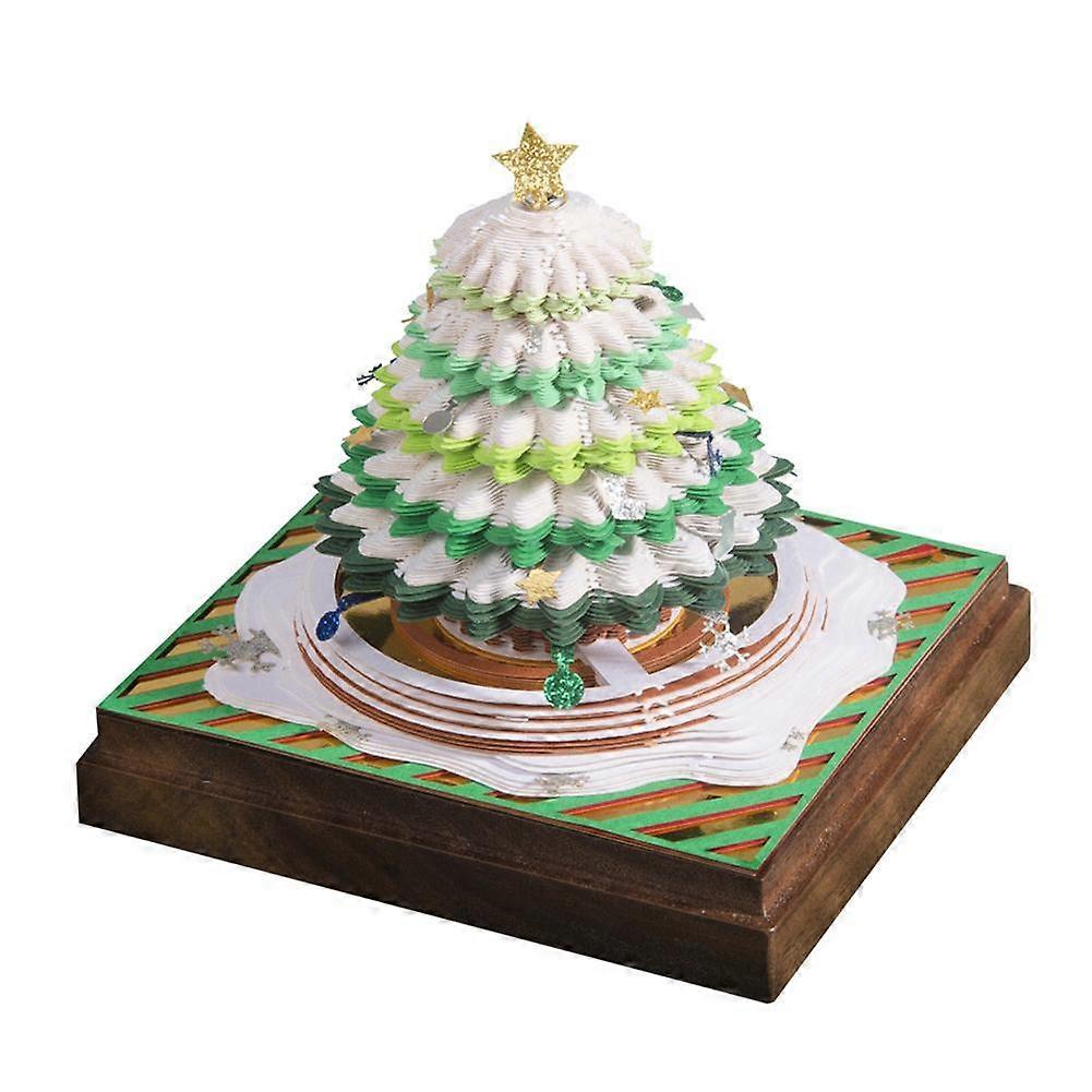 3D Self-Stick Notes Christmas Tree,Tear Off Paper Note Pad Cubes Note Stickers