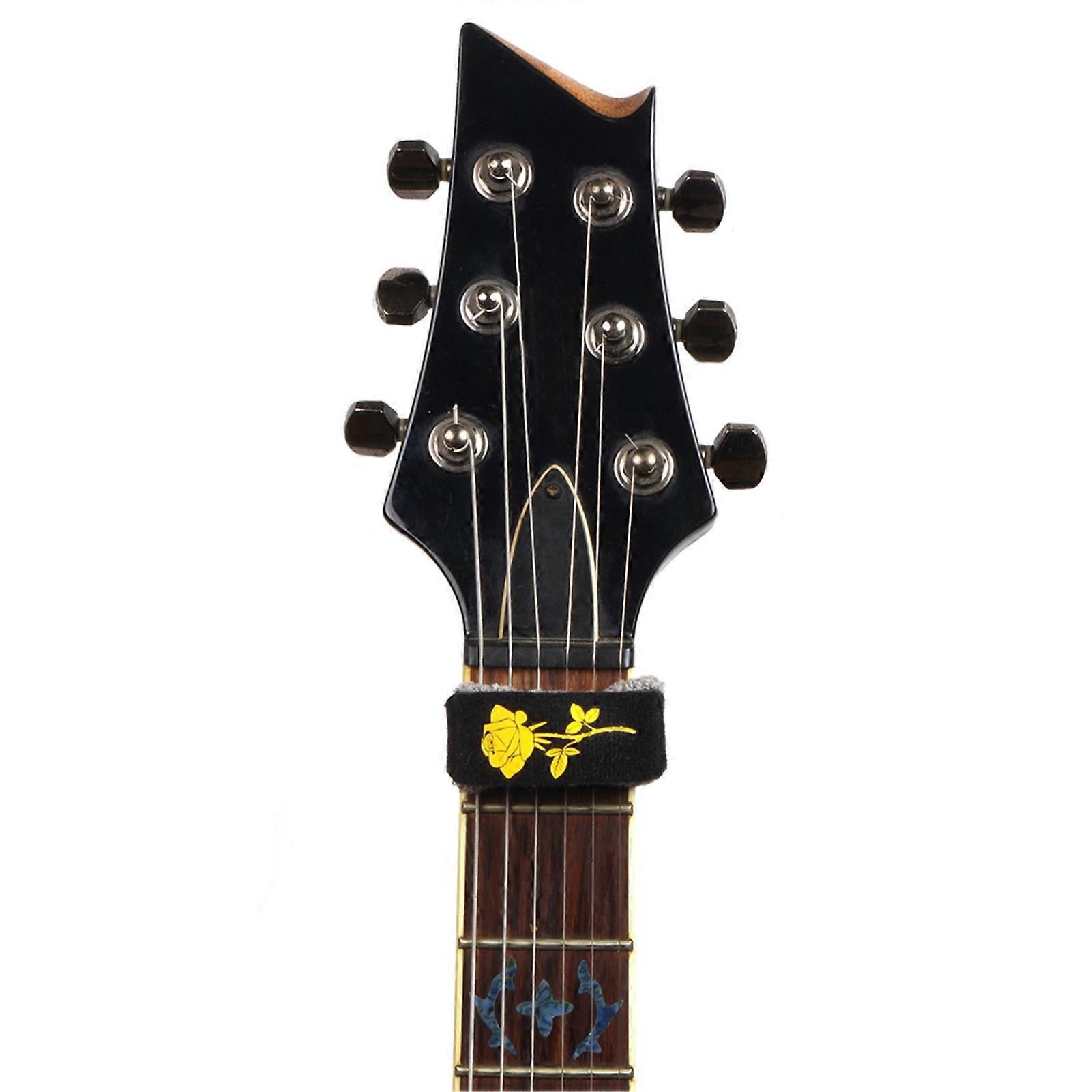 Guitar String Muter 18cm Cotton Wrap with Flower Pattern, 6 Colors