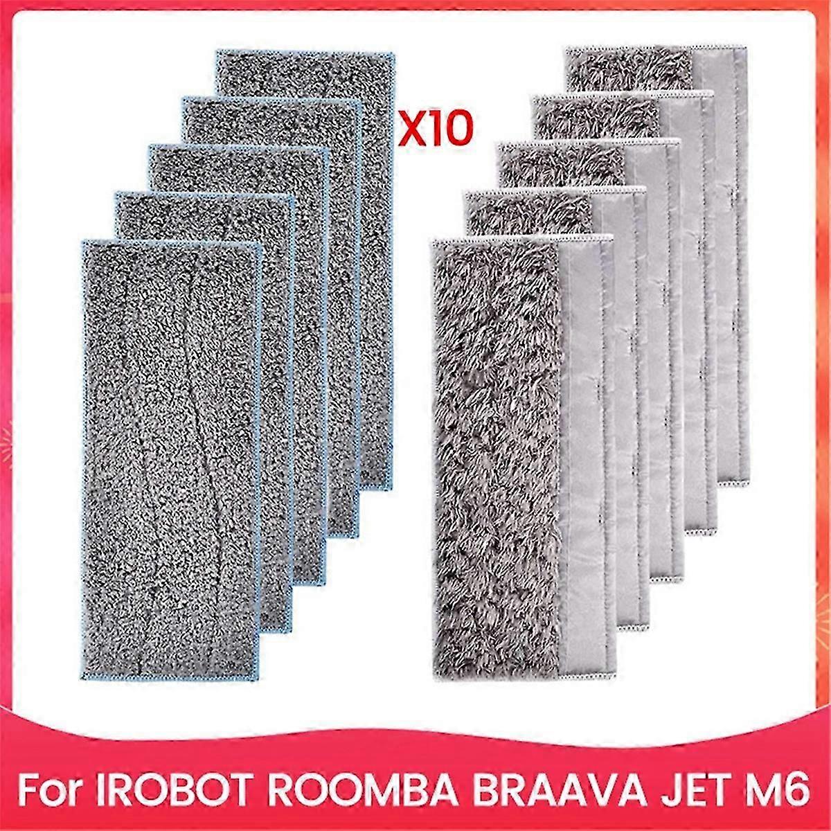 10PCS Mop Wet and Dry Cloth Kit for M6 Sweeping Robot Accessories Replacement Cleaning Cloth