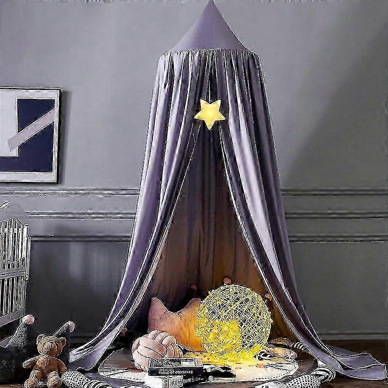 Baby Canopy Chiffon Baby Canopy Crib Play Tent Nursery Canopy Height: 240cm Hem Length: 260cm-XinHan
