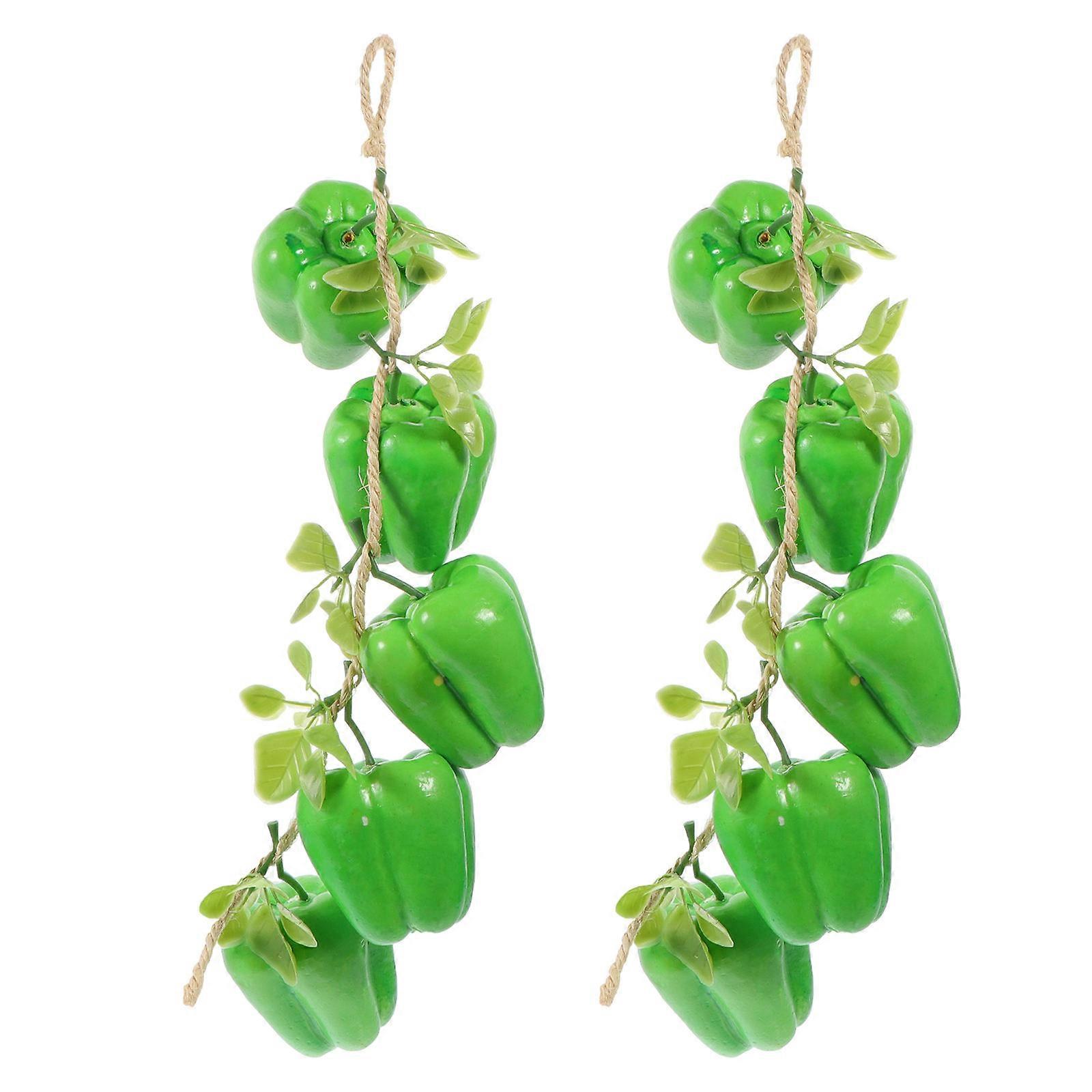 Artificial Bell Pepper Vegetables Props for Educational Use 4Pcs