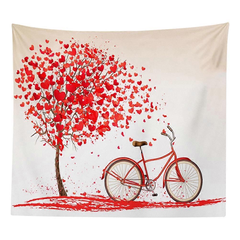 Heart Tree Printed Tapestry for Decoration Polyester Wall Hanging Cloth
