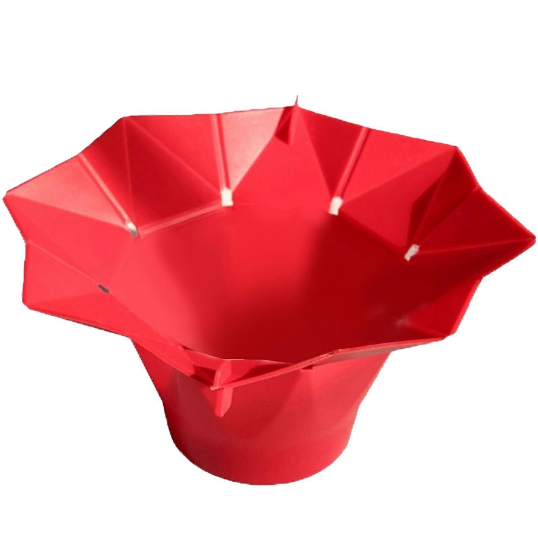 Popcorn Bowl With Handle Silicone Foldable, Microwavable Popcorn Maker, BPA, Washable Popcorn Bowl
