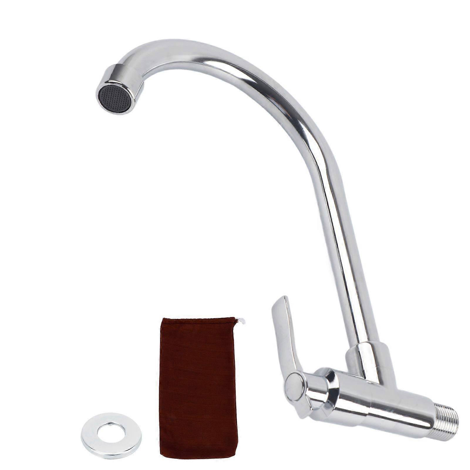 G1/2 Kitchen Sink Faucet 360 Degree Rotating Wall-Mounted Water Tap with Single Handle