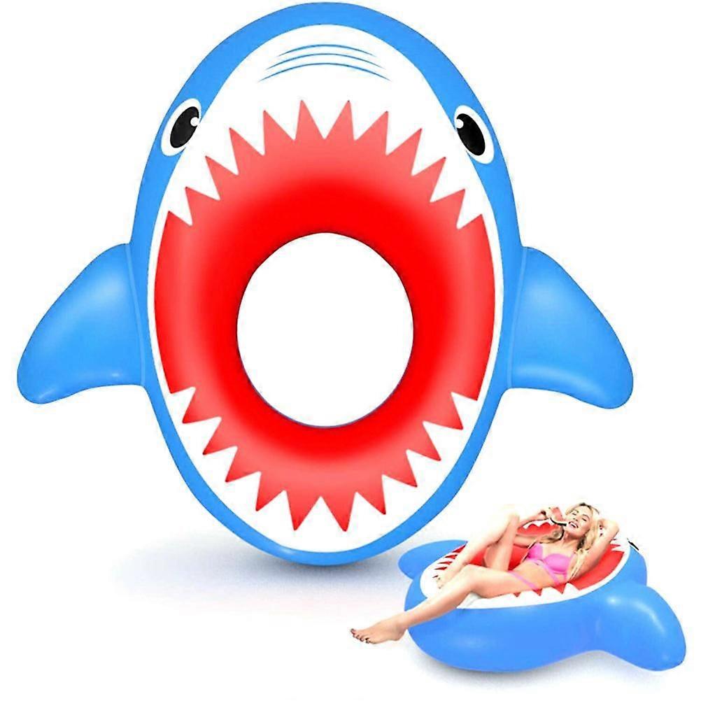 Inflatable Pool Floats Summer Beach Pool Inflatables Toys Soft Durable Shark Swimming Floating Bed