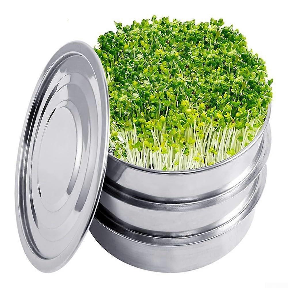 Sprouting Tray Kit Stainless Steel Stackable Germination Container Model B Soilless Cultivation With Fine Mesh Drainage