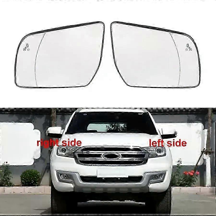 unique For Ford Everest Ranger High Configuration Car Rearview Mirrors Glass Outside Door Side Mirror Lens with Heating Blind Spot