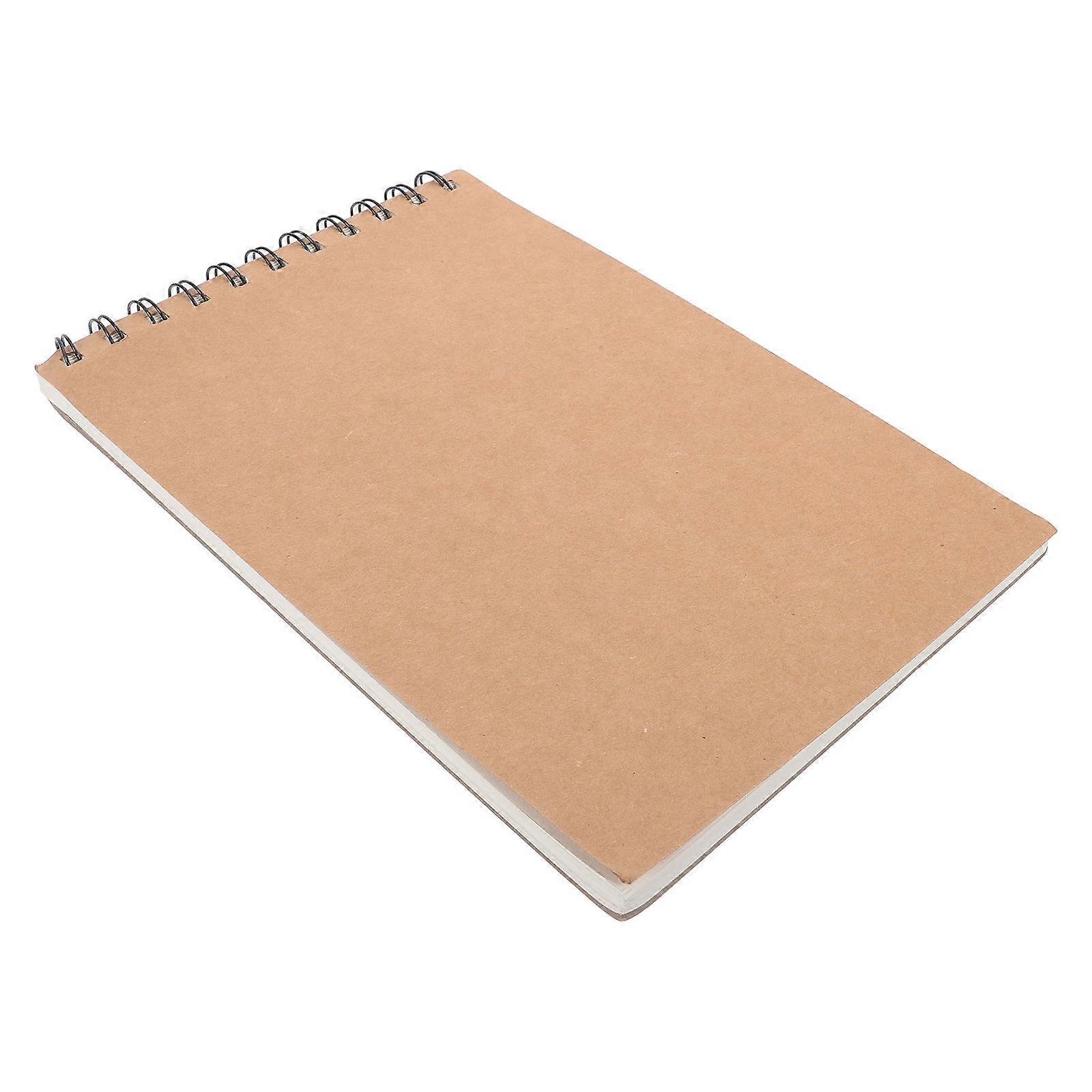 Brown Hardcover Sketch Notebook Spiral Pad for Daily Notes 3Pcs