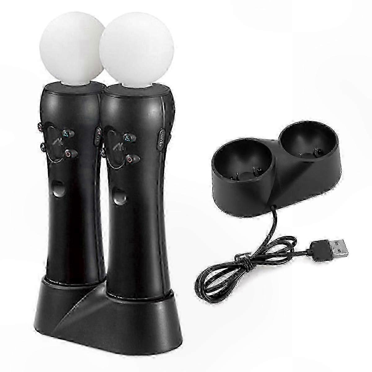 Dual Charger Motion Controllers for PS4, Enhanced Gaming Accessory, Black