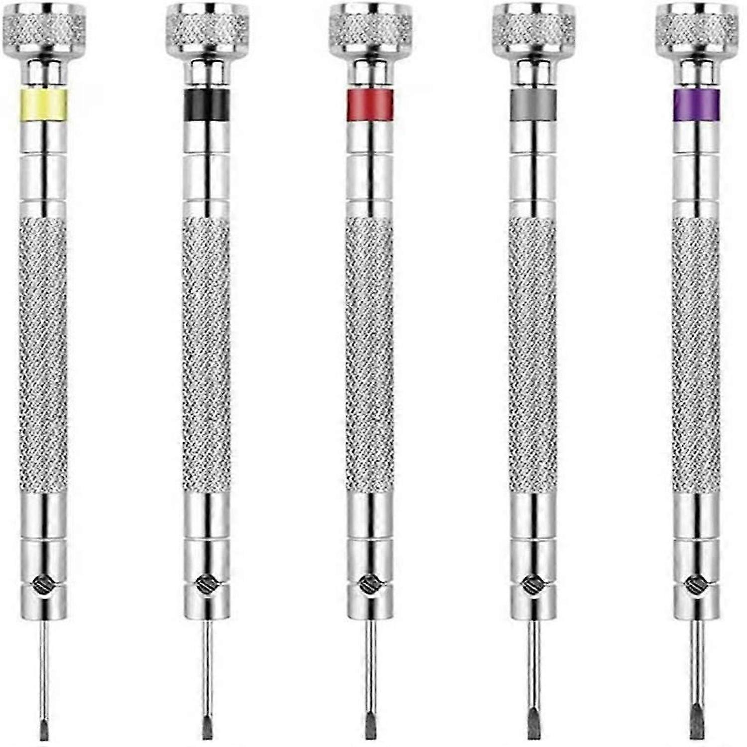 5 PCS Precision Screwdrivers Watchmaker Reversible Watch Glasses Repair Tools