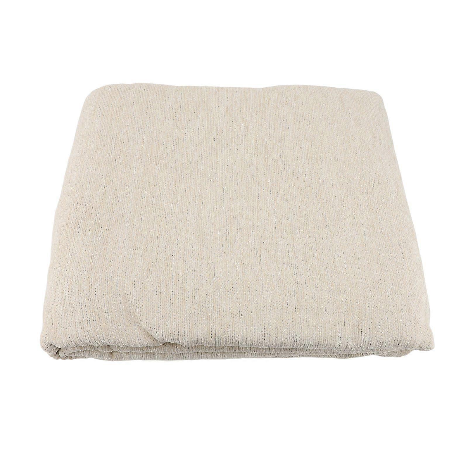 Chenille Couch Cover Reversible Tassel Edge Antislip Thickened Soft Dog Sofa Cover Blanket Protector Pure Color Beige 180 X 300cm / 70.9 X 118.(Suitab