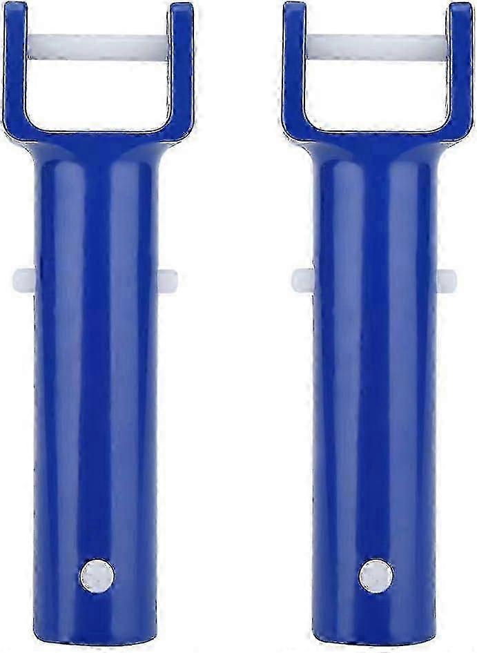 2-Piece Blue V-Shaped Swimming Pool Brush Head Handle Replacement Set