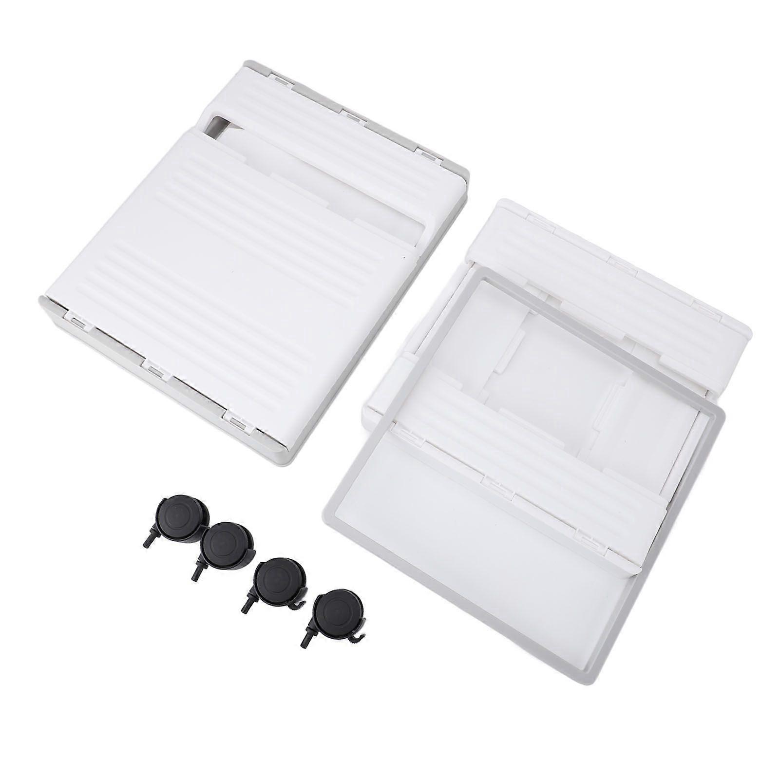 Rolling Utility Cart with 4 Wheels Multifunctional Double Layer Mobile Storage Cart for Kitchen Bathroom Living Room Office