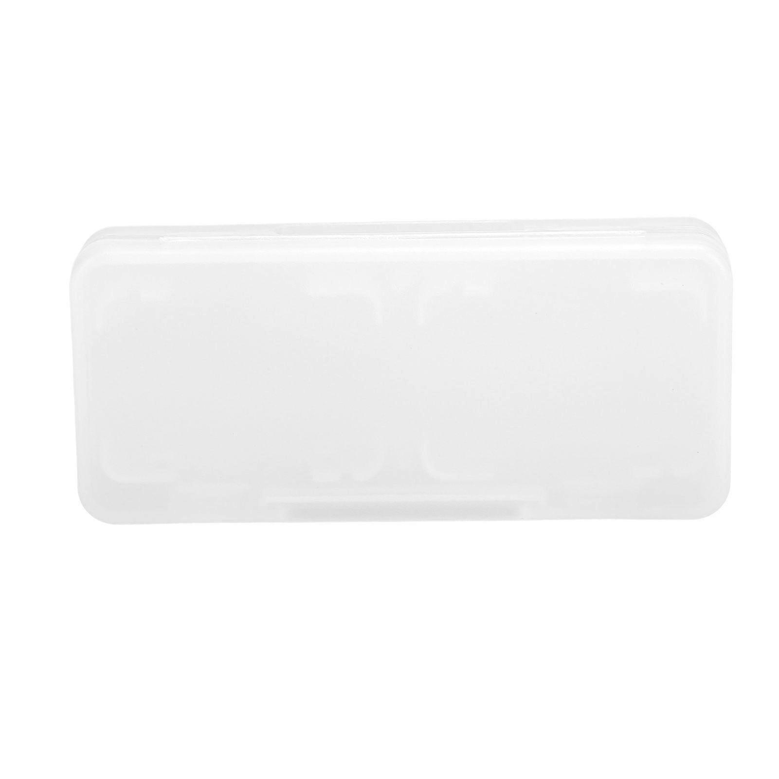 4In1 Game Cards Case Dustproof Portable PP Game Cartridge Storage Box for SwitchTransparent White