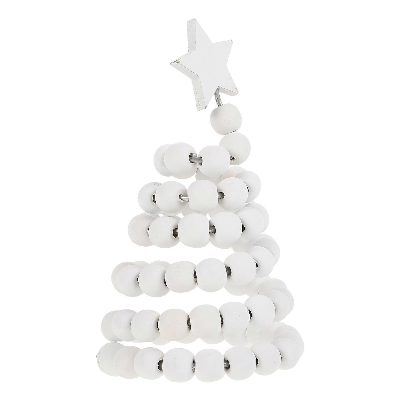Desktop Adornment Wooden Rotating Xmas Tree for 2Pcs
