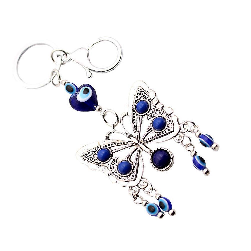 Trendy Decorative Keychain Key Attachment For Gifts Blue Alloy 1Pack