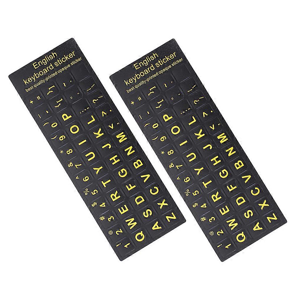 Durable Computer Keyboard Replacement Stickers Universal Fit For Laptops And Desktops 2Pack