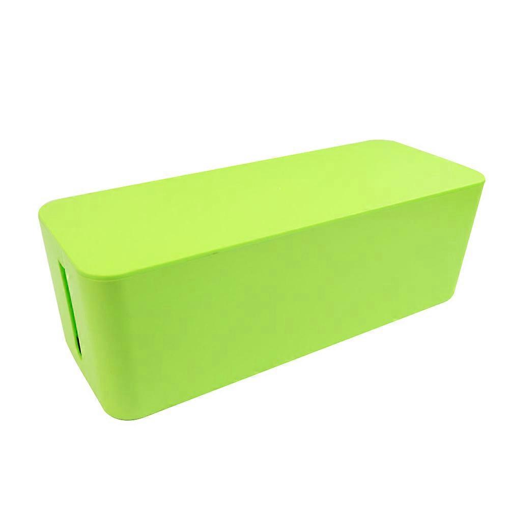 Power Strip Boxes Cable Management for Desk 2Pcs Green Plastic Case