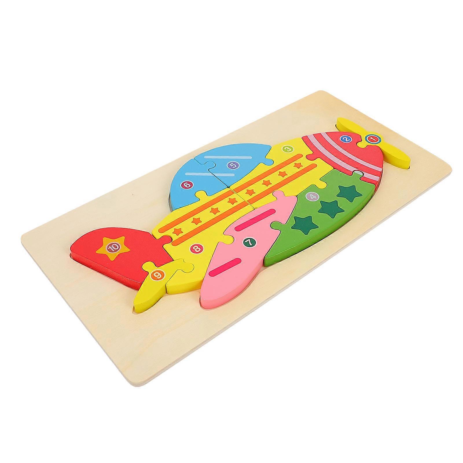 3D Jigsaw Toy Wooden Puzzle Toy for Playing 2Sets Cartoon Pattern for Kids