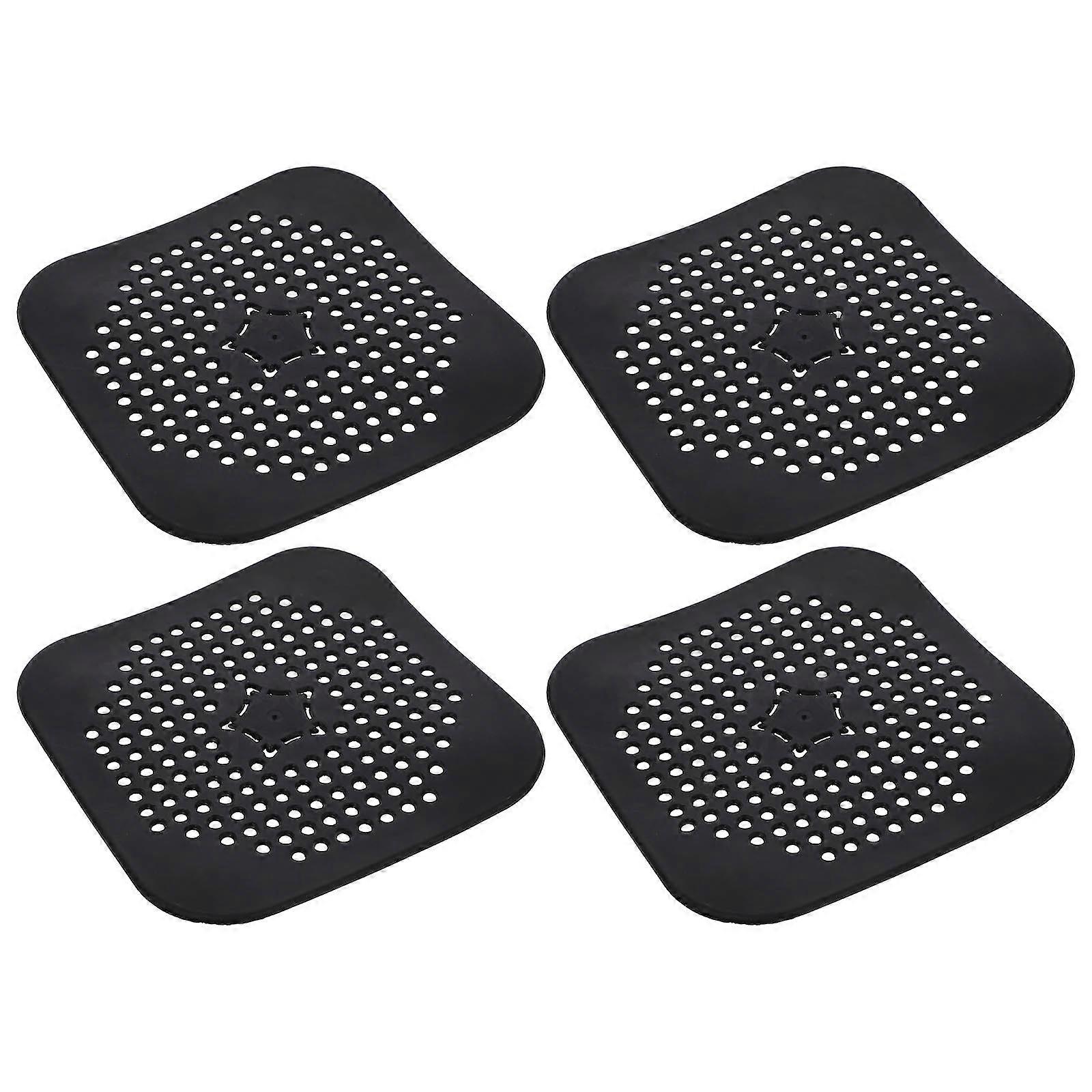 Floor Sink Strainer 12 Pcs Black Bathroom Drain Cover Simple Design For Kitchen Sink Prevent Blockage