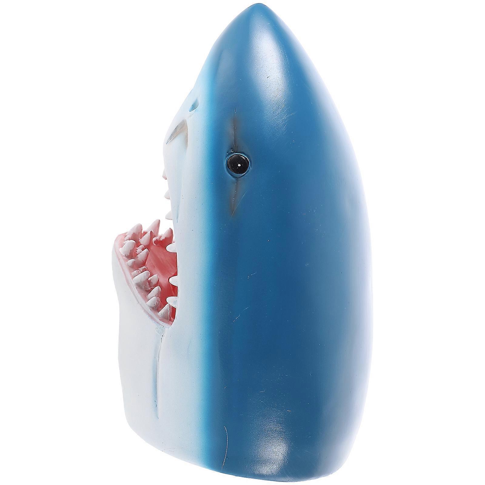 Artificial Shark Decor Shark Figurine for Home Decoration 4Pcs Resin Blue